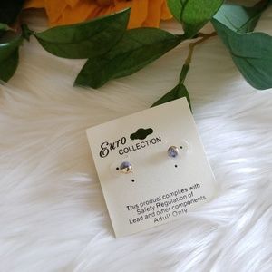 Gold/Blue Stud Earring